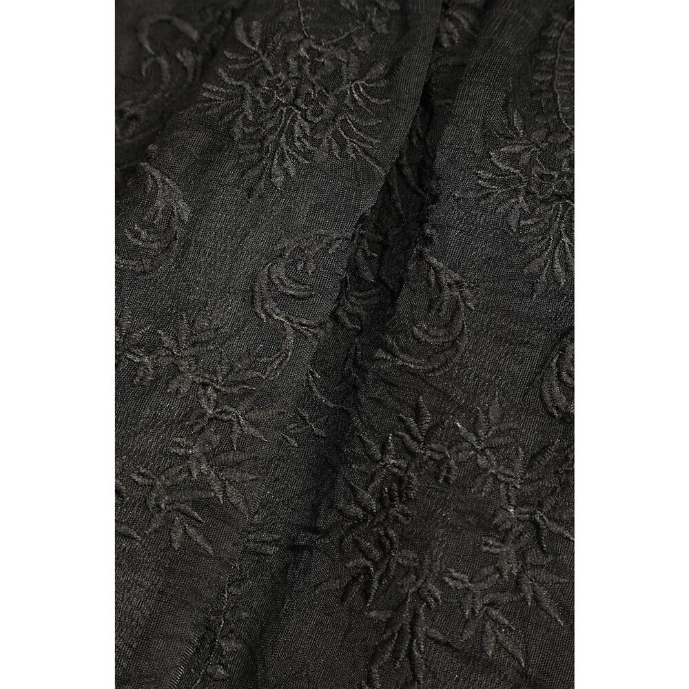 NEW Maniju Lulus Romantic Interlude Black Embroidered Lace Skater Dress Medium - Picture 5 of 16